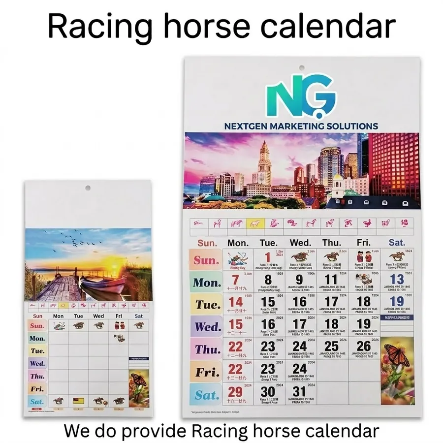 Racing horse calendar