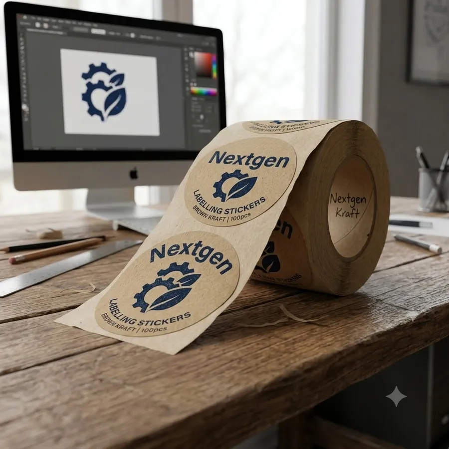Brown craft sticker